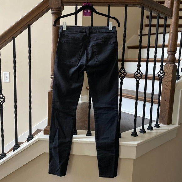 VINCE 5 Pocket Skinny Jeans in Charcoal Herringbone Wash, size 26 - Picture 4 of 9